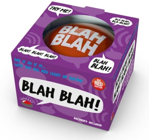 Funtime Gifts- Botón Blah, Color Rosso, Talla única (SC8010)