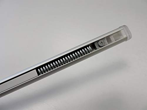 BACCHETTA A MOLLA DIAMETRO 13 MM. ALLUMINIO ANODIZZATO ARGENTO ESTENSIBILE CM. 27-40