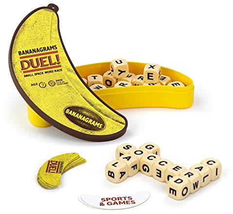 BANANAGRAMS , Bananagrams Duel , Word Game , Ages 7+ , 2 Players , 10+ Minutes Playing Time