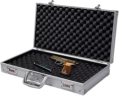 GOPLUS Waffenkoffer aus ABS, Gewehrkoffer Gewehrtasche Waffenfutteral Munitionskoffer Pistolenkoffer Jagdkoffer Flintenkoffer