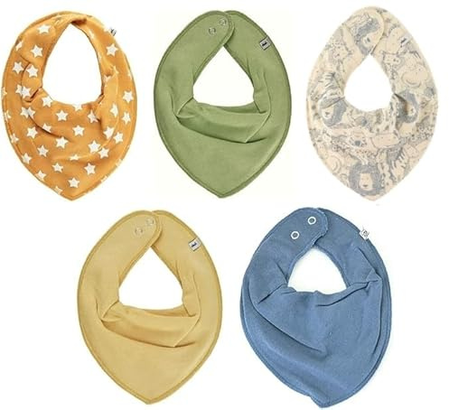 Pippi Baby Halstuch 5er Pack Dreieckstücher (Leo-5er-Mix)