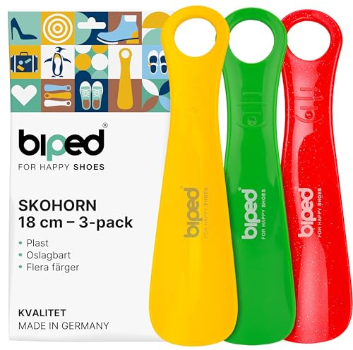 biped set 3 calzascarpe in plastica 18 cm – Mini leve scarpe ergonomiche da viaggio – Perfette per bambini e adulti – Accessori compatti e pratici z1570(colorful)