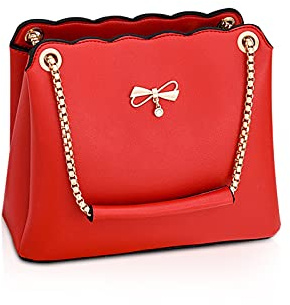 NICOLE & DORIS Crossbody Bags for Women Ladies Small Handbags Fashion Shoulder Bag PU Leather Designer Top-handle Bags Diagonal Bag for Women with Chain