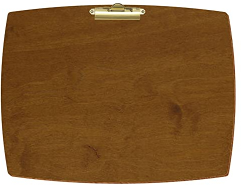 Bütic Holz Klemmbrett konvex Teak für DIN A3 A4 A5 A6 aus 3mm Birkensperrholz und mit widerstandsfähigem Klarlack versiegelt
