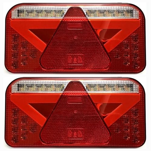 MelTruck® 2x LED Rückleuchte 12V 24V Anhängerbeleuchtung Trailer Rücklicht Anhänger E9 SET