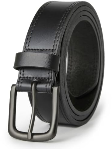 Vatan Men's Full Grain Leather Casual Every Day Jean Belt Handmade (35mm) | Genuine Leather Belts, 100% Cow Leather, Solid Buckle, Classic Style, Work Heavy Duty Belts, Dress Casual Belt, Gift Box