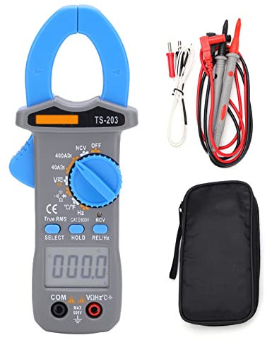 TS‑203 Digital Clamp Meter Small and Portable with a Digital DC AC Voltage Tester Current Meter Testing Tool for Outdoor