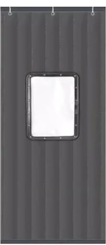 WHYATT Balkontür Vorhang, Magnetischer, Wärmeisolierter Türvorhang, Verdickt, Langlebig, Winddicht, Wasserdicht (Color : Grey, Size : 39.4x78.7in/100x200cm)