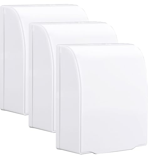3 Pièces Sortie Couvercle Childproof Clair, Interrupteur Prise Boîtier étanche, Boîtier de Prise étanche, Convient pour les Prises de Salle de Bain, Empêcher l'eau D'éclabousser Dans la Prise(Blanc)