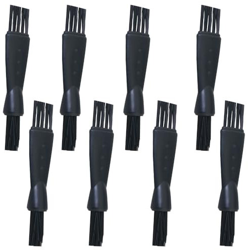 JJHXSM 8PCS Dual Head Plastic Cleaning Brush 60mm/2.4in Keyboard Brush Chain Brush Archaeological Small Bristle Brush Garlic Mashers Cleaning Brush Used to Clean Spice Herb Grinder Powder Residue
