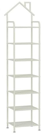 Stapelbares Schuhregal, modernes Schuhregal aus Metall, 3/4/5/7 Ebenen, hohes Schuhregal, vertikaler Schuhregal-Organizer mit Netzregalen für Eingangsbereich, Schlafzimmer, Garderobenschuhschrank