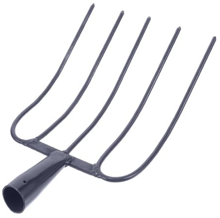 Gatuida Attrezzo Maneggevole Per Letame Con Denti Solidi Anti-ruggine e Resistente Multifunzionale Per Aziende Agricole e Aree Verdi Tradizionali