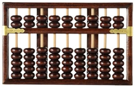 TOTIKI Boulier Abaque Boulier en Bois À 9 Colonnes, Boulier Chinois Japonais, Calculatrice, Outil De Comptage Éducatif Mathématiques Outil De Calcul(Bruin)