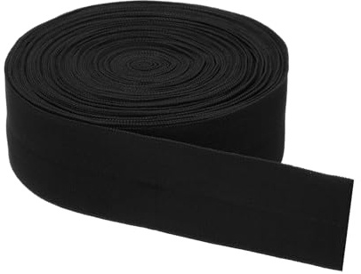 PATIKIL Einfach, gefaltetes Schrägband, 30 mm breit, Baumwollband, Einfassband für Heimwerker, Handwerk, Kleidung, Nähen, Nähen, Paspeln, Quilten, Schwarz