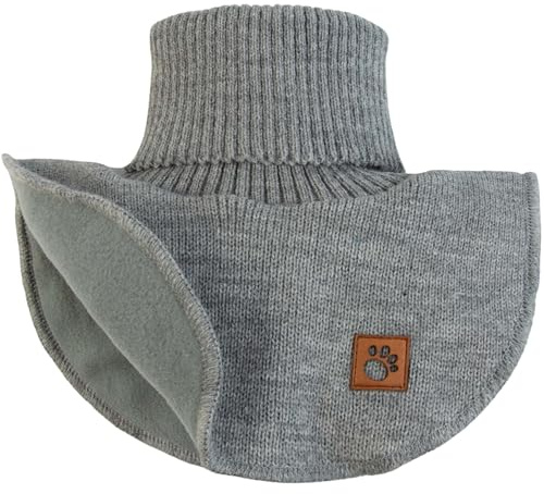 CiuchCiuch Warmer Kinder-Komin mit Fleecefutter – weicher Rollkragen-Schal für Mädchen & Jungen | Bequemer Strickkragen für Wintertage | Hergestellt in der EU - Grau M