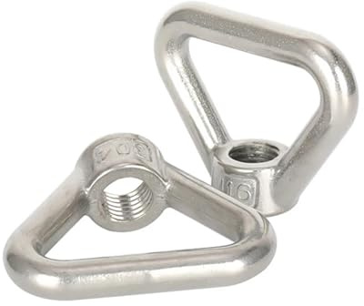 Ringmutter 10 Stück 304 Edelstahl Dreieckige Augenmuttern M8 M10 M12 M14 M16 M20 M24 Trapezgewindring für Griffschrauben zum Aufhängen, Spanngurte (M16)