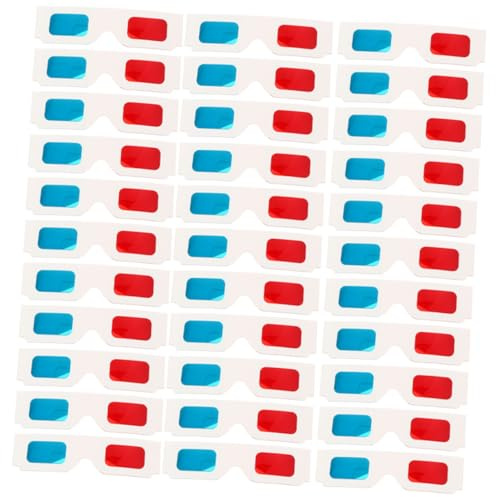 ibasenice Occhiali Anaglifici 3d in Carta Usa e Getta 60 Pezzi per Esperienza Visiva Spettacolare Cinema e Gaming Adatti a Tutte le Età