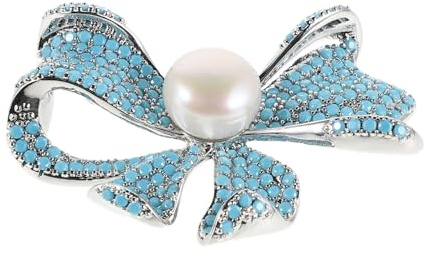 Warmhm Spilla a Fiocco da Donna Perle Spilla per Abiti Formali e Cappelli Accessorio Elegante per Sciarpe e Giacche Regalo Raffinato per Occasioni Speciali