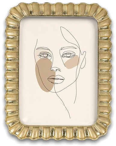 Afuly Vintage Bilderrahmen 13x18 Barock Gold Harz Fotorahmen Picture Frame | Tisch oder Wand, Hoch- oder Querformat, ornamentale Vintage-Details; Geburtstags- oder Jubiläumsgeschenk für Mama und Paare