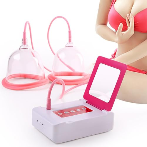TGPSMDXKV Masajeador eléctrico para Senos, máquina para Aumentar el tamaño y Mejorar la Belleza del Pecho, Ventosa de vacío con presión Negativa para Senos, para Senos Planos y caídos,D