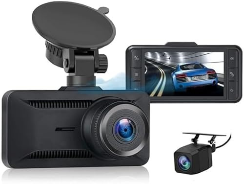 Oryzon 4K Dashcam mit 3,94 Bildschirm/Vorne & hinten/Autokamera mit 170° Weitwinkelansicht/Nachtsicht/Parküberwachung/G-Sensor–Loop-Aufnahme, ideal für sicheres Fahren (Autoladegerät)