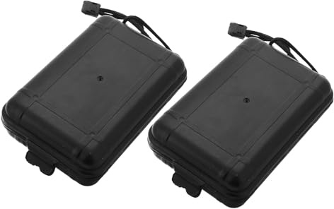 MOKKHNB Caja de Flechas Multiusos Color Negro de PE, Juego de 2 Piezas con Tapa sellada para Proteger Puntas, Ideal para Rango de Tiro al Aire Libre y competencias