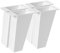 4un. Pata Inclinada pie mueble nórdico escandinavo en plastico ABS ANTIHUMEDAD color blanco