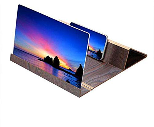 30,5 cm (12 Zoll) Bildschirmlupe, Handy-3D-HD-Film-Video-Verstärker mit faltbarem Handy-Halter, Ständer für iPhone X/8/8 Plus/7/7 Plus und alle anderen Smartphones