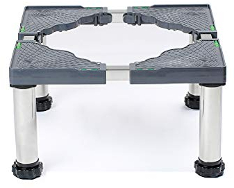 Heightening Stainless Steel Shelf Holder Washing Machine and Refrigerator Stand 24-27cm A Tumble Dyer Floor Trays Extendable Appliance Base for Vertical Air Conditioner (4/8/12 Legs)