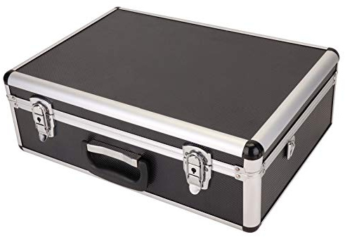 Dhouse 18In Flight Case with Customizable Padded Foam, Portable and Lockable, Aluminium Protective Storage Tool Box for Test Instruments Cameras Tools Parts and Accessories