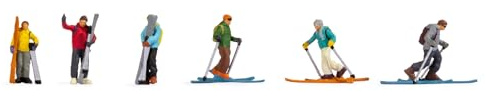 15823 Randonnée à Ski (6 Figurines), H0
