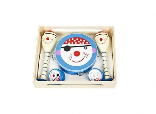 Musikinstrumente für Kinder Holz 3in1 Pirat - Musikinstrumente für Kinder ab 1 Jahr Kinder Instrumente