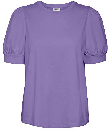 VERO Moda Damen Vmkerry 2/4 O-Neck Top VMA Noos T-Shirt, Paisley Purple, L EU
