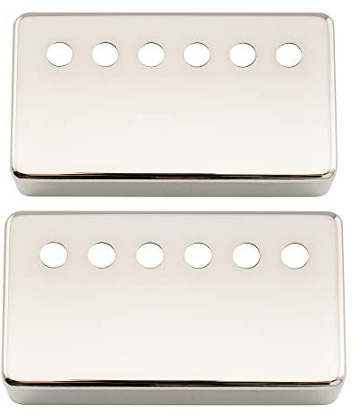 Musiclily Pro 49,2mm Gitarre Humbucker Kappen Pickup Covers Nickel 2er Set | Neusilber Legierung, für American E-Gitarre