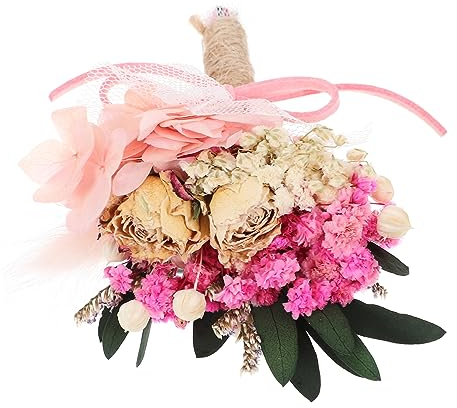 Garneck Mini Trockenblumenstrauß Künstliche Blumen-Corsage Braut-ansteckblume Hochzeitsdekoration Für Kleidaccessoires Und Festdekorationen