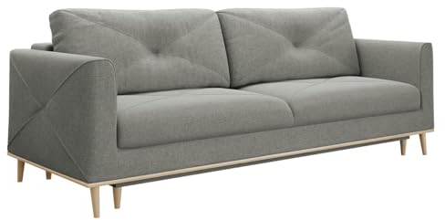 Mirjan24 Schlafsofa Lavende mit Bettkasten, Couch mit Schlaffunktion, 3 Sitzer Sofa, Bettsofa Polstersofa Couchgarnitur (Barrel 83)