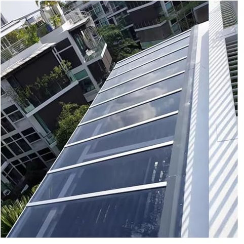 Plaque Couverture Polycarbonate Transparent, Panneaux Serre, Couverture Résistante Intempéries for Serres, Hangars, Abris Voiture, Facile À Utiliser (Size : 4 x 3.3ft)