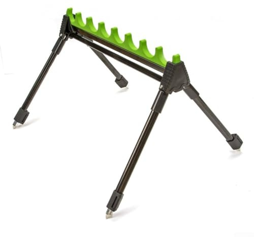 Gbtdoface Rutenhalter,Rutenständer Angeln,2-teiliges Teleskop-4-Bein-8-Rig-Rutenhalter-Set Stopper Langer Rutenhalter