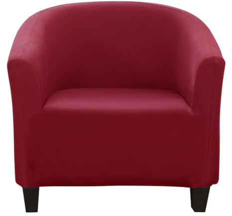 Meigeh Sesselbezug Stretch Sesselschoner Sesselhusse Sesselüberwurf für Tullsta Stuhl Cocktailsessel Schonbezüge Rot
