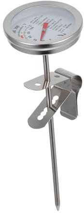 Hoement Lebensmittelthermometer Flüssigkeitsthermometer mit Abnehmbarer Edelstahl 304 Thermometersonde Tragbar und Leicht zu Reinigen mit Clip für Sofortige und Genaue Temperaturmessung