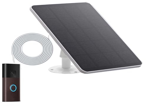 Solar Charger for Ring,Video Doorbell (2nd Generation - 2020 Release) White