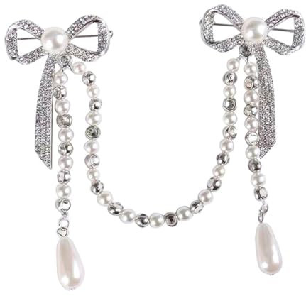 BESPORTBLE Perlen Brosche Mit Schmetterlings Quaste Legierung Glitzernde Kettenanstecknadel Für Damen Modisches Accessoire Für Kleidung Brautkleider Und Schals