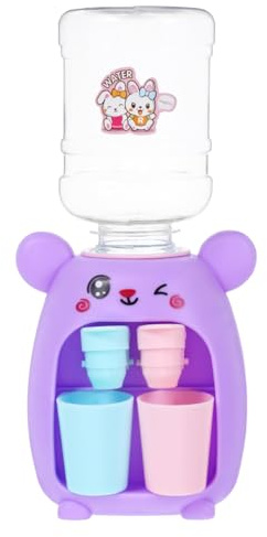 HEALSOPTHY Kleiner Wasserspender Kinder Trinkbrunnen Spielzeug aus Kunststoff Doppelte Ausläufe Fördert Hand Auge Koordination für Outdoor und Spielküche