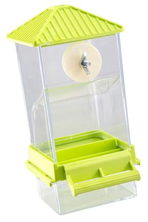 Distributeur automatique de nourriture transparent pour perroquets avec grande capacité