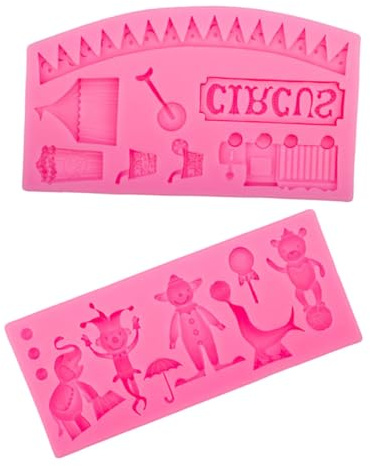 VALICLUD 2 pièces Moules Silicone Fondant Animaux Moules Pâtisserie Décoration Gâteaux DIY Silicone Alimentaire pour Bonbons Biscuits
