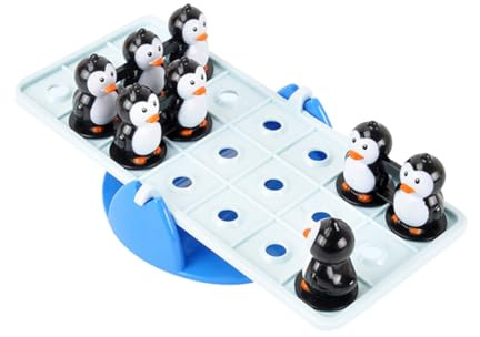 LIOOBO Interactive Penguins Seesaw for Plastic Balance Game with Puzzle Challenges Educational Play for Brain Exercise and Lever Principle Learning Gift for Boys
