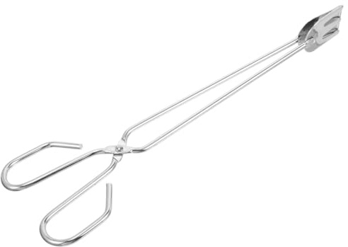 Hemobllo Pinzas para Carbón al Aire Herramienta Resistente para Camping Barbacoa y Chimenea Diseño Ergonómico para Manejar Leña y Carbón con Seguridad