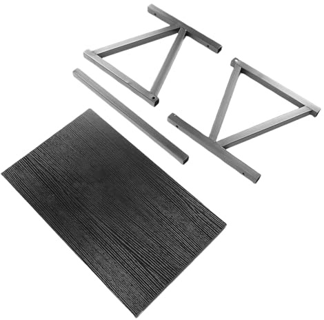 HEEPDD Support de Rangement pour Cuisine, Support pour -Ondes à 2 Niveaux, Blanc/Noir, Fer Inoxydable et Panneaux de Particules, 22,44 X 14,96 X 14,96 Pouces, Organisateur de Comptoir Peu Encombrant