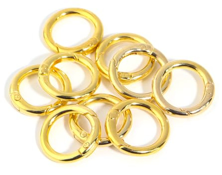 O-ringar med metallfjäder, 10st Spring Gate O Ring Nyckelring - Öppningsbara zinklegeringsklämmor