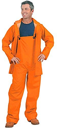Galeton 7952-XXL-OR 7952 Repel Rainwear 3 Piece Rain Suit, 0.35 mm PVC, Orange, XX-Large